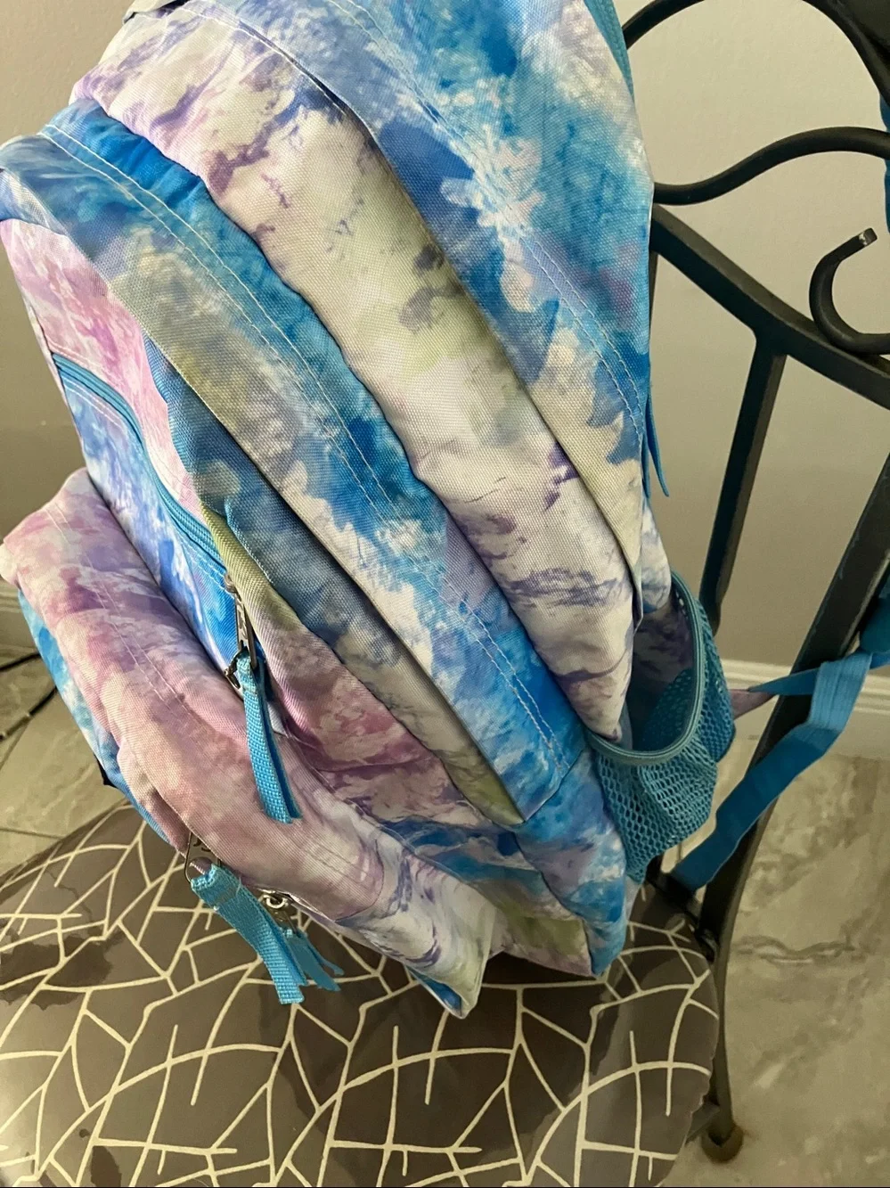 JanSport Big Student backpack in the Mystical Swirl tie-dye pattern
